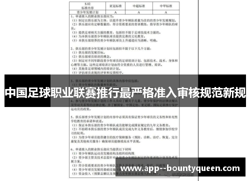 中国足球职业联赛推行最严格准入审核规范新规 中国足球职业联赛推行最严格准入审核规范新规
